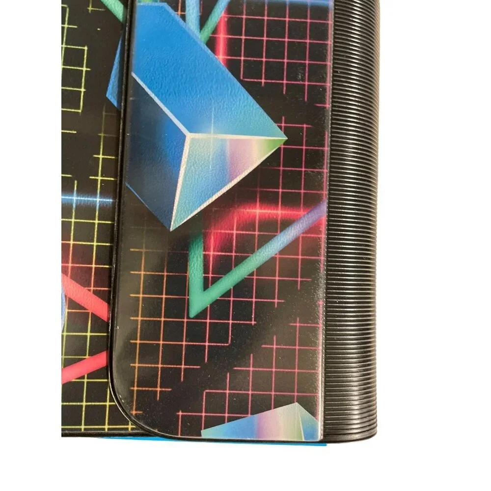 Mead Trapper Keeper NEW Black Pink Blue Geometric